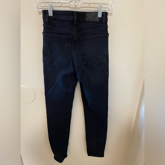 ✨Women’s Warm Black Skinny Jeans Size 0 - Picture 8 of 12